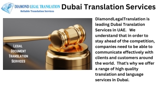 Dubai Translation Services | DiamondLegalTranslation In UAE