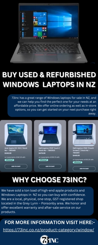 Buy Windows Laptop in NZ For Every Budget | Visit 73inc