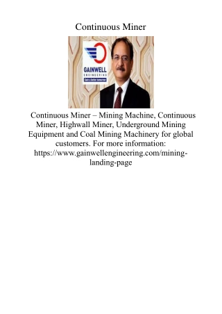 Continuous Miner