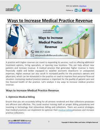 Ways to Increase Medical Practice Revenue