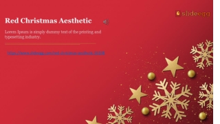 Red Christmas Aesthetic Background PPT Presentation