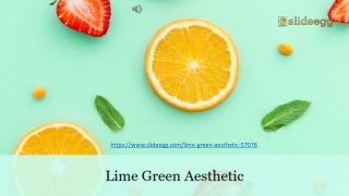 Lime Green Aesthetic Background PPT Presentation