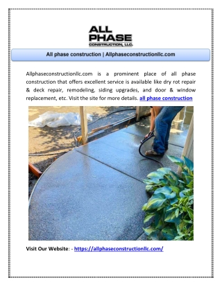 All phase construction | Allphaseconstructionllc.com