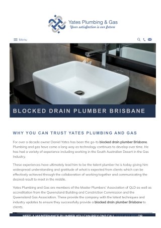 Blocked Drain Plumber Brisbane