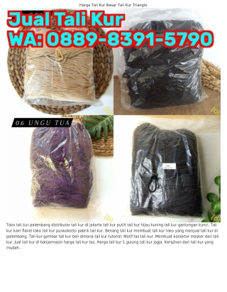 ౦889•8391•5ᜪ9౦ (WA) Merk Tali Kur Yang Bagus Macam Macam Warna Tali Kur