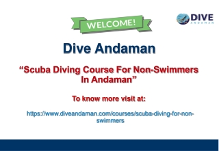Scuba Diving For Swimmers In Andaman