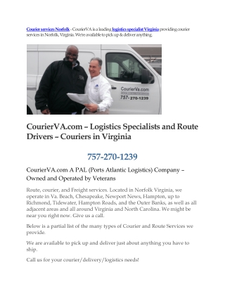 Route driver Virginia