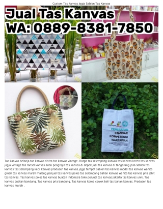 Ö88ᑫ-8381-785Ö (WA) Tas Ransel Kanvas Korea Produsen Tas Kanvas Jogja