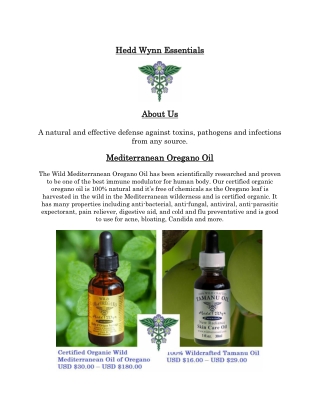 Wild Mediterranean Oregano Oil