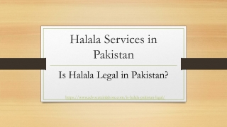 Halala Services in Pakistan - Its Legal or Not