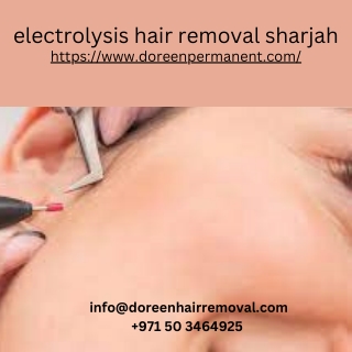 electrolysis hair removal sharjah