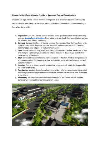 Choose the Right Funeral Service Provider in Singapore_ Tips and Considerations