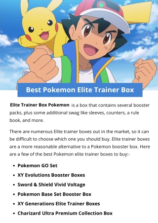 Best Pokemon Elite Trainer Box