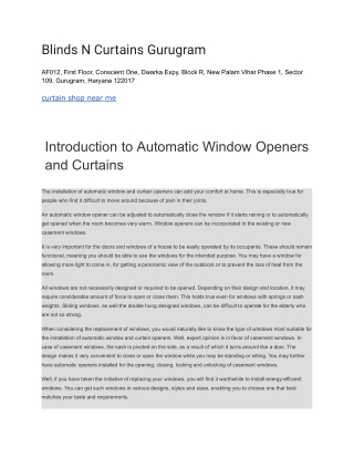 Blinds N Curtains Gurugram
