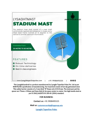 Best stadium mast manufactures in India