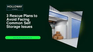 3 Rescue Plans to Avoid Facing Common Self Storage Issues