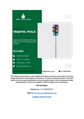 Traffic light poles manufacturers near me