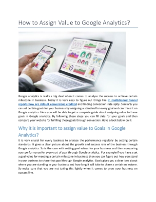 How to Assign Value to Google Analytics?