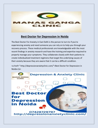 Best Doctor for Depression in Noida