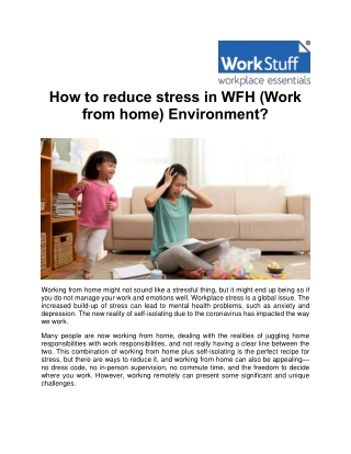 How to reduce stress in WFH ( Work from home) Environment.docx