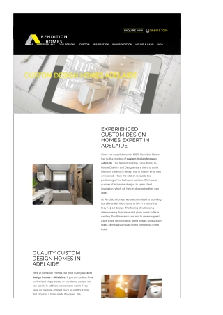 Custom Design Homes Adelaide
