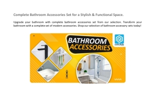 Complete Bathroom Accessories Set for a Stylish & Functional Space