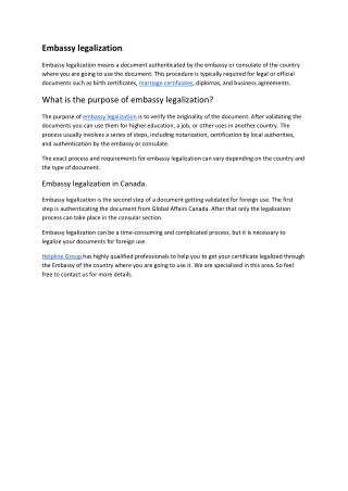 Embassy legalization pdf