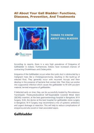 All About Your Gall Bladder