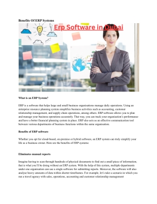 Erp Software in Dubai