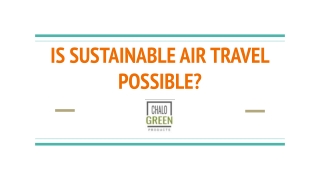 Is Sustainable Air Travel Possible?