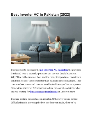 Best Inverter AC in Pakistan