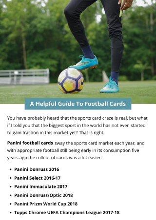 A Helpful Guide To Football Cards