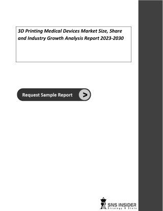 3D Printing Medical Devices Market Report 2023-2030