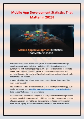 Mobile App Development Statistics That Matter in 2023