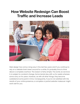 How Website Redesign Can Boost Traffic and Increase Leads