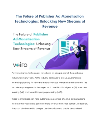 The Future of Publisher Ad Monetisation Technologies_ Unlocking New Streams of Revenue