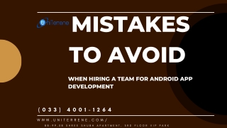 Mistakes to Avoid When Hiring a Team for Android App Development