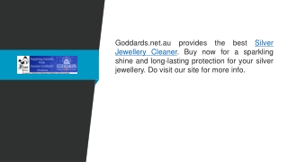 Silver Jewellery Cleaner  Goddards.net.au