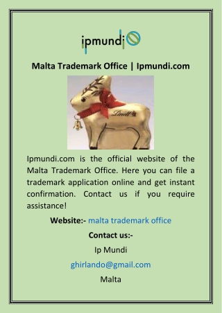Malta Trademark Office  Ipmundi