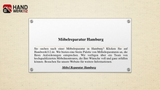 Möbelreparatur Hamburg | Handwerk112.de