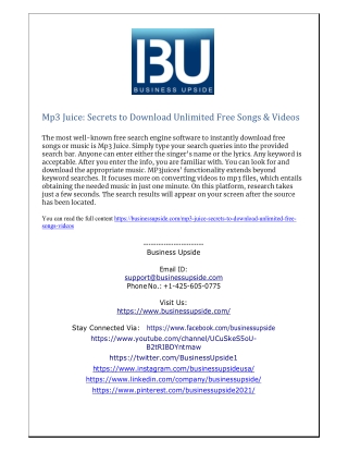 Mp3 Juice Secrets to Download Unlimited Free Songs & Videos