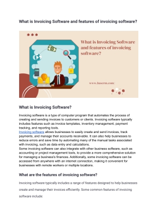 What is Invoicing Software and features of invoicing software