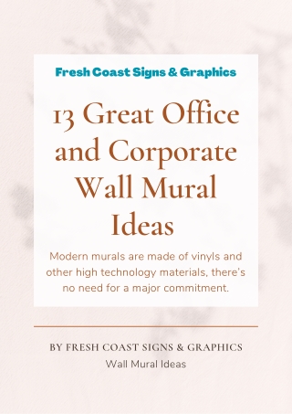 13 Great Office and Corporate Wall Mural Ideas