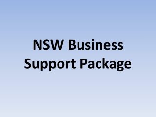 NSW Business Support Package