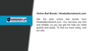 How Bail Bonds Work