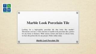Marble Look Porcelain Tile | Tilesnstone.com
