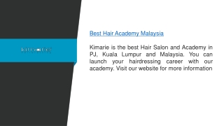 Best Hair Academy in Kuala Lumpur, Malaysia