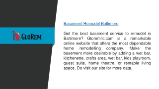 Basement Remodel Baltimore  Gloremllc.com