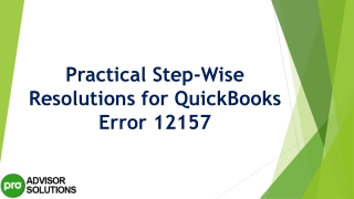 Easy troubleshooting guide to fix QuickBooks Error 12157