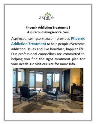 Phoenix Addiction Treatment | Aspirecounselingservice.com